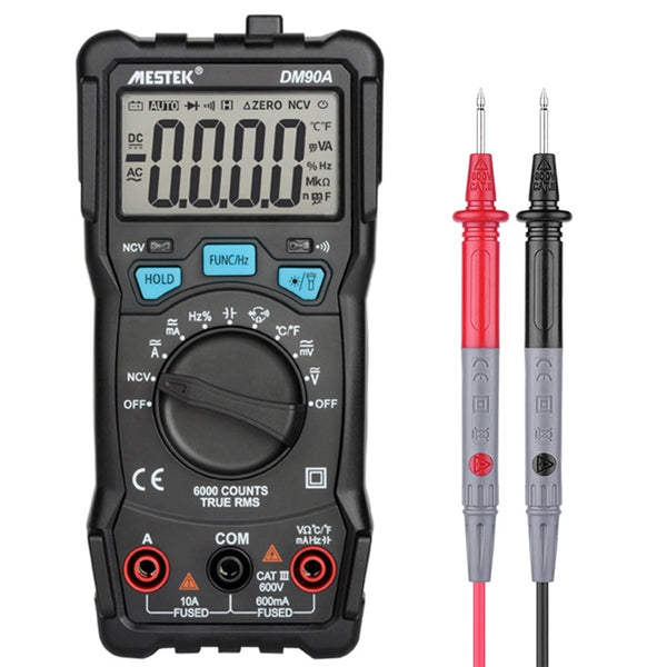 Digital Multimeter 6000 Counts Ac Dc Ammeter Fuse Alarm Diode Volt Oh 