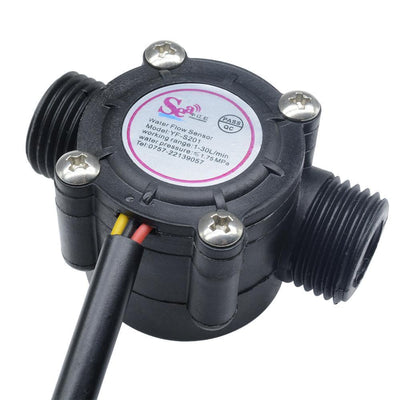 1-30L/min Water Flow Sensor Flowmeter Hall Control 1/2 2.0Mpa Power Module