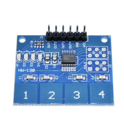 Ttp224 4-Channel Digital Capacitive Touch Switch Button 2.4V-5.5V Board Can Set Output Mode For