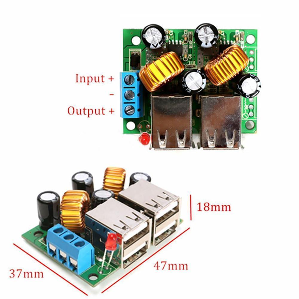 A5268 4 Usb Port Step Down Power Supply Voltage Regulator Converter Module Dc 12V 24V 40V To 5V 5A