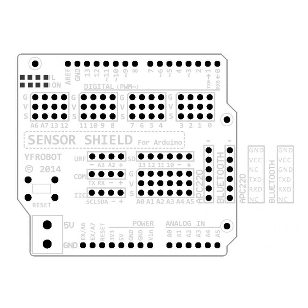 V5 Sensor Shield Expansion Board For Arduino Uno R3 V5.0 Electric Module