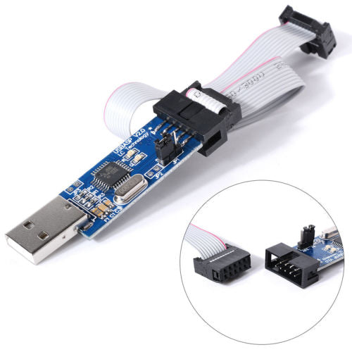 USBASP USBISP AVR Programmer Adapter 10 Pin Cable USB ATMEGA8 ATMEGA128