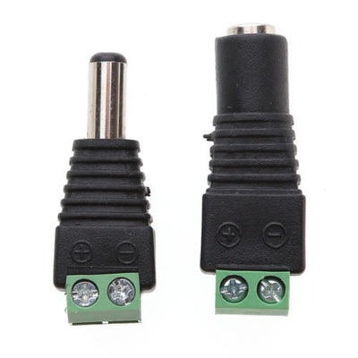 5Pairs Male Female 2.1 x 5.5 mm DC Power Plug Jack Adapter Connector for CCTV