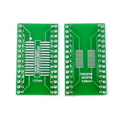 Sop28 Ssop28 Tssop28 To Dip28 Adapter Converter Pcb Board 0.65/1.27Mm 5Pcs/10Pcs Module