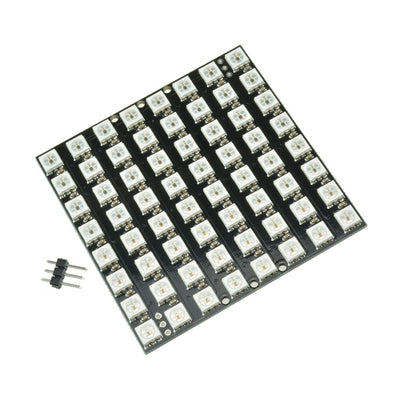 WS2812 8x8 64 LED Matrix LED 5050 RGB Full-Color Driver Black Board for Arduino