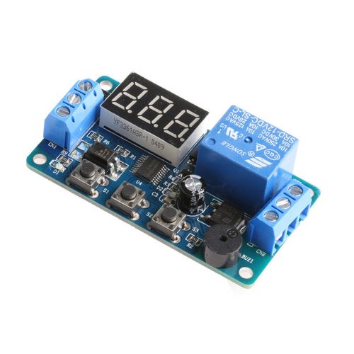 12V LED Display Timer Relay Module Delay Programmable Switch Board Car Buzzer CZ