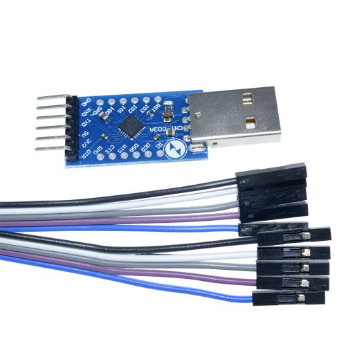 USB 2.0 to TTL UART 6PIN Module Serial Converter CP2104 Stc Prgmr Replace CP2102 with 5PIN DuPont Cable