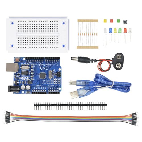 Arduino UNO R3 Starter Kit K Compatible Microcontroller ATMEGA328P Breadboard