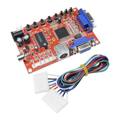 Durable VGA to RGBS/CGA/AV/S-Video Converter Board Arcade Game Multicode +Wire