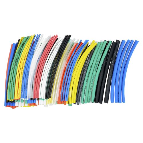 140PCS Retardant 2:1 Polyolefin Heat Shrink Tubing Tube Kit Sleeve 5 Size 7Color