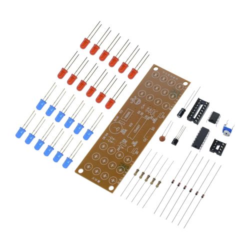 Ne555 Cd4017 Red Blue Double Color Flashing Lights Board Kit Strobepractice Learning Electronic