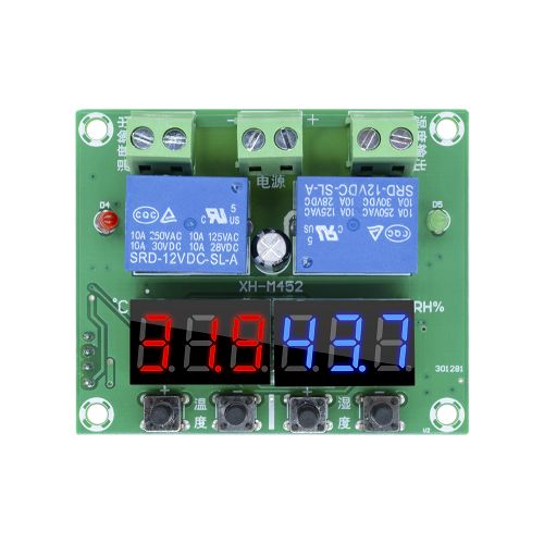 XH-M452 DC 12V Thermostat Temperature Humidity Control LED Digital Thermometer Hygrometer Controller Relay Module