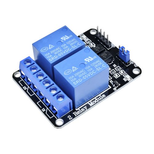 5V 2 Channel Relay Module with Optocoupler Support High and Low Level Trigger