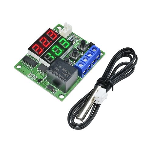 Dc 12V Digital Thermostat Temperature Control Switch Module Dual Led Multi-Function Cycle Timer