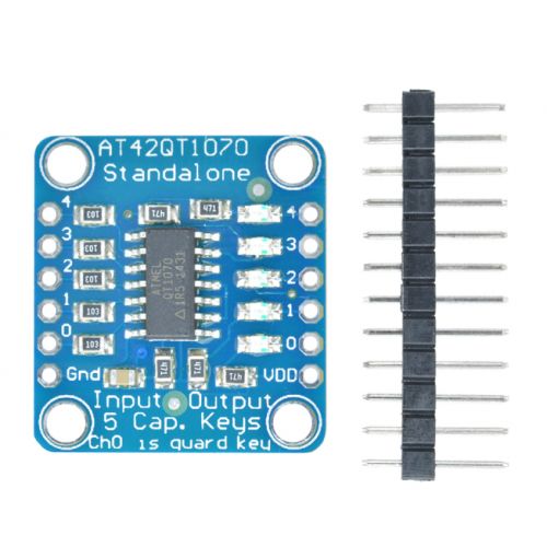 Standalone 5 Key Conductive Pad Mutiple Capacitive AT42QT1070 Touch Sensor Breakout Board Diy Electronic Indicator Min 5-Pad