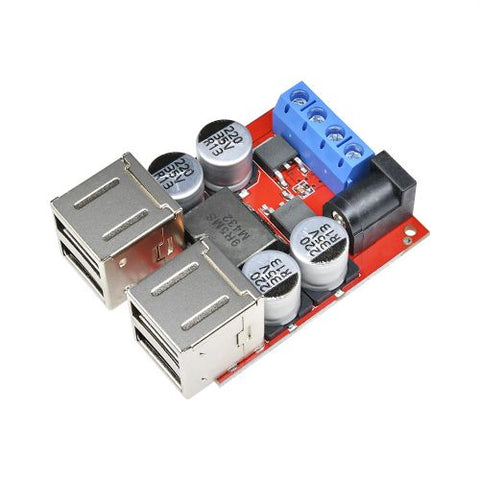 Diymore Dc-Dc Vehicle Charging Board 8V-35V 8A Power Supply Depressurization Module Usb 4 Port