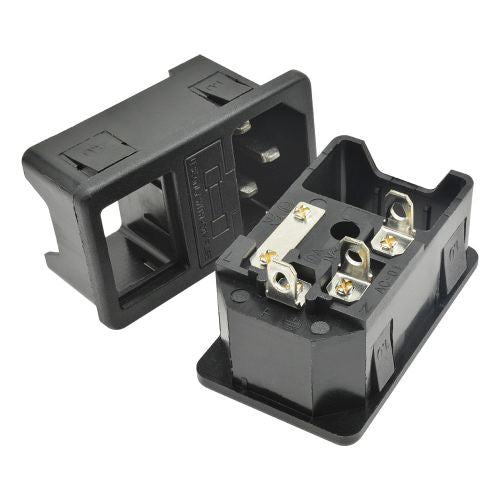 5PCS lot AC-01 Snap Type Copper Core Socket AC 250V 10A IEC320 C14 Power Cord Inlet Socket Power Adapter with Fuse Rocker Switch