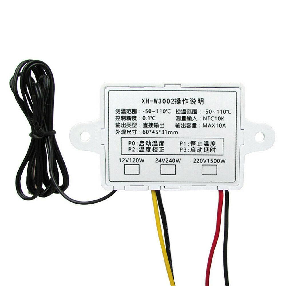 W3002 Digital Ac 110-220V Led Temperature Controller Thermostat With Transformer