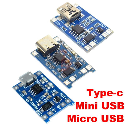 Type-c Micro Mini USB TP4056 Lithium Battery Charger Protection Module-10pcs