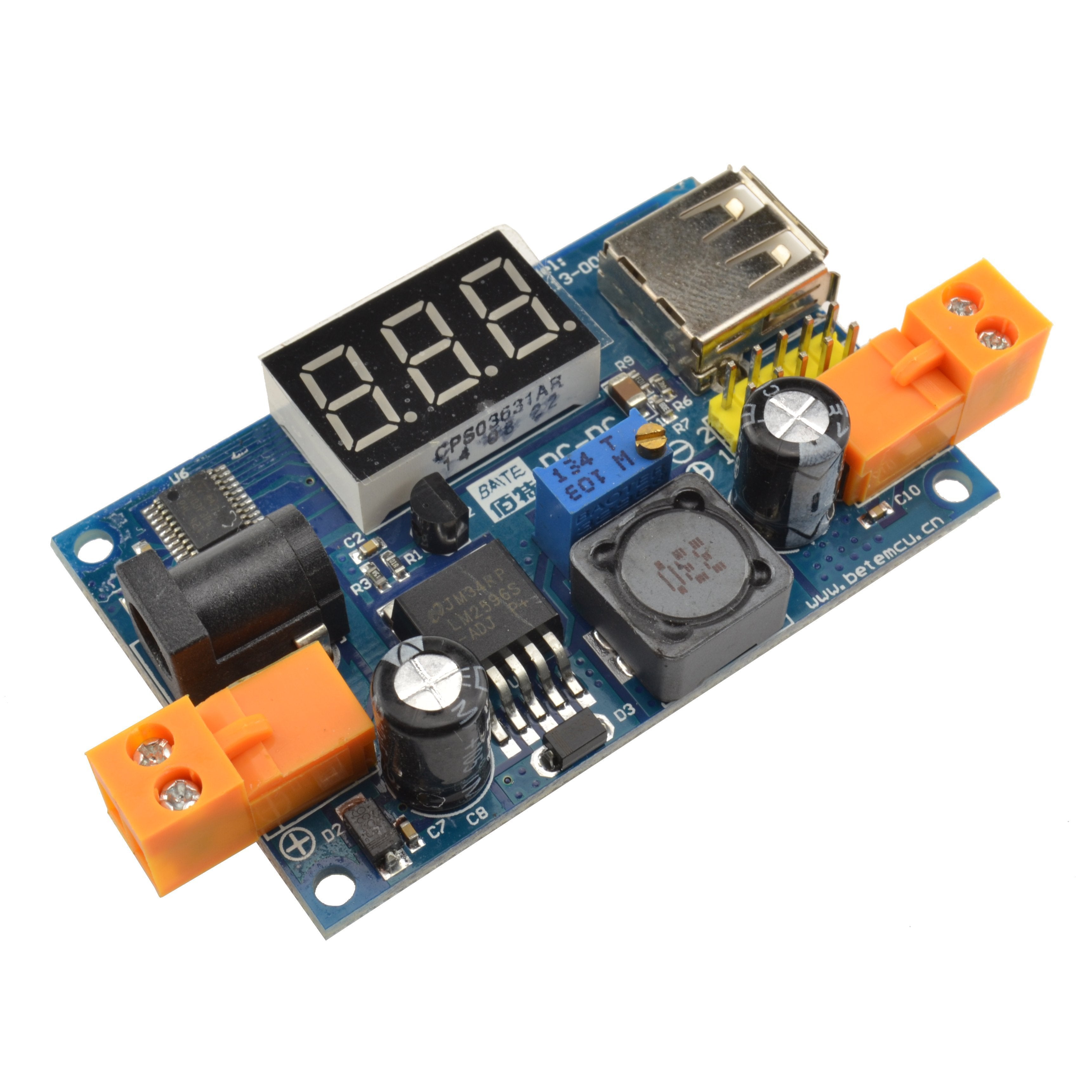 Lm2596 Dc-Dc Buck Converter Step-Down Power Module+Led Voltmeter Output 1.25-37V Step Down Module