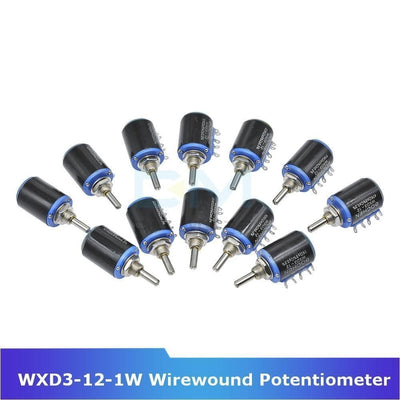 Diymore Wxd3 12 1W Wirewound Potentiometer 5% +5% Resistance Ohm 10 Turns Linear Rotary Diy