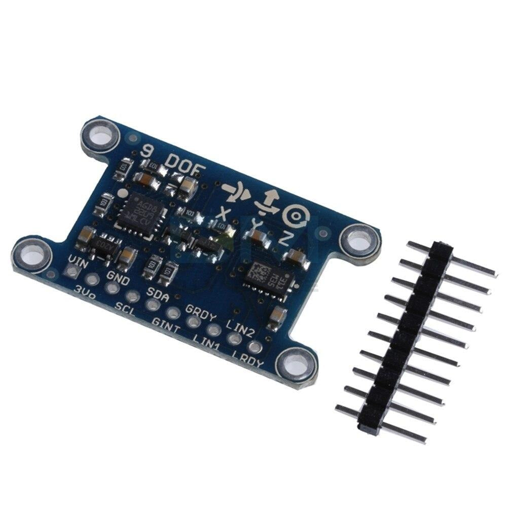 9 Axis IMU L3GD20 LSM303D Module 9DOF Compass Acceleration Digital Gyroscope Sensor for Arduino 3-5V IIC/SPI Protocol DIY KIT