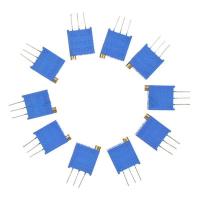 10PCS 3362P Trimmer Potentiometer Variable Resistor 100R 200R 500R 1K 2K 5K 10K 20K 50K 100K 200K 500K 1M Ohm Cermet Trimpot