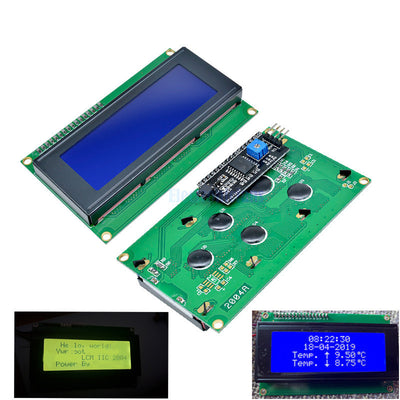 IIC/I2C/TWI Serial LCD 2004 20x4 Display Shield Blue Backlight