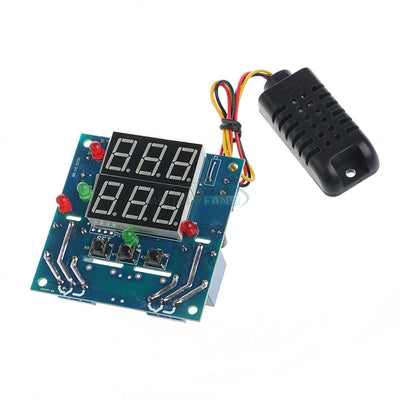 AC/DC 12V Intelligent Temperature Humidity Controller Relay Thermostat Capacitive Temperature and Humidity Controller Board DIY