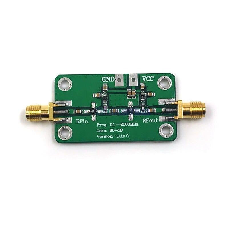 LNA 0.1-2000 MHz 60dB High Gain Low Noise Amplifier Board RF Broadband Module DC 6-12V 35mA Board