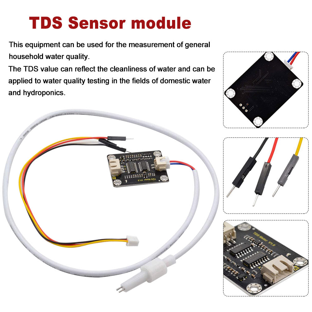 TDS sensor module for Arduino Quality Monitoring Metal Water Conductivity Simulation