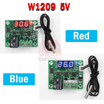 W1209 DC 5V 12V 24V 220V Red Blue LED Digital Thermostat Temperature Control Thermometer Module + NTC Waterproof Sensor Wire