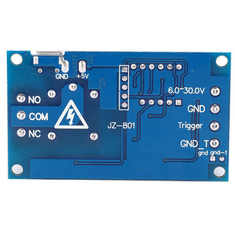 Relay Board Cycle Timing Circuit Switch Timer Delay Trigger Module 6-30V Micro USB 5V JZ-801 Relay Board