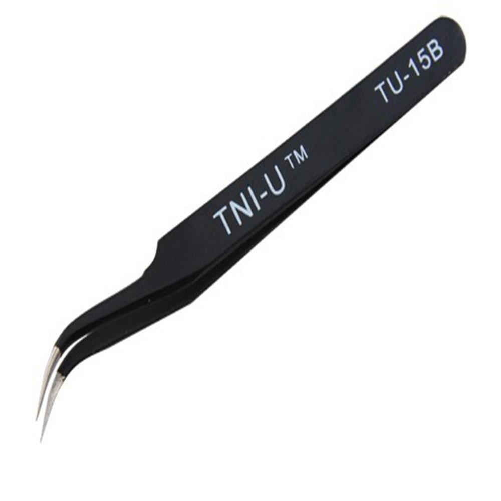 TU 15B Anti static Tweezer Non magnetic Elbow Anti Magnetic Anti Acid Stainless Steel Tweezers