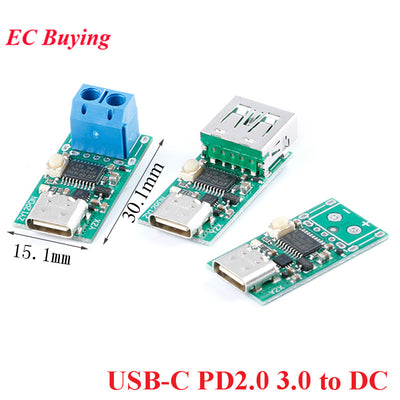 Type-C USB-C PD2.0 3.0 PD3.0 to DC Fast Charge Charging Trigger Polling Detector Notebook Power Supply Change Board Module