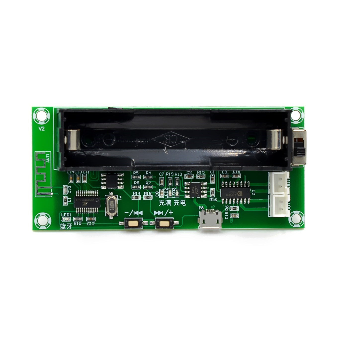 CT14 Micro 4.2 Stereo Bluetooth Power Amplifier Board Module 5VF 5W+5W Mini with Charging Port for Refitting Idle Sound Box