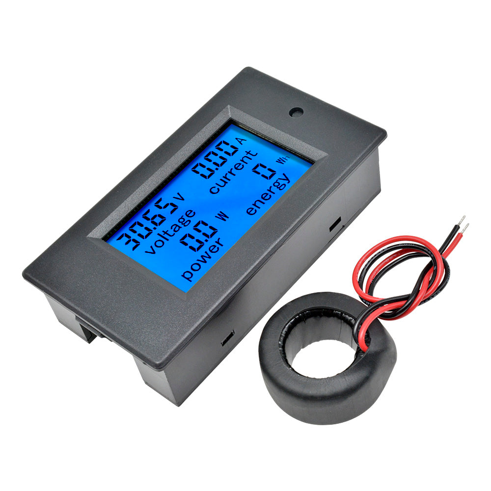 LCD AC 80-260V 0-100A Digital Voltage Volt Current Meter Panel Power Energy