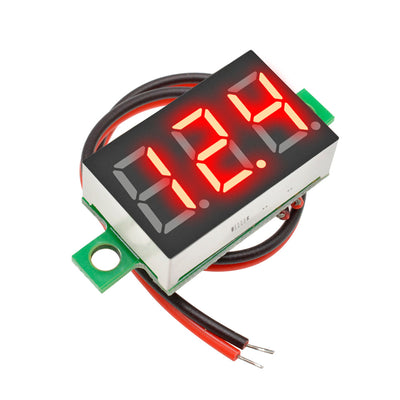 0.36 Red Led Voltage Amp Meter 2 Wire Panel Voltmeter Red 4.7-32 V Testers