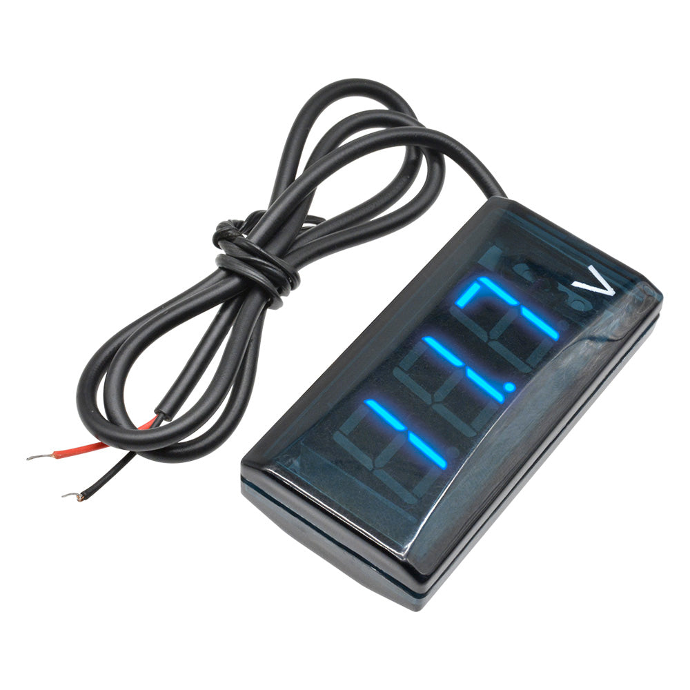 12V Blue LED Display Voltage Voltmeter Gauge Panel Meter For Car Motocycle