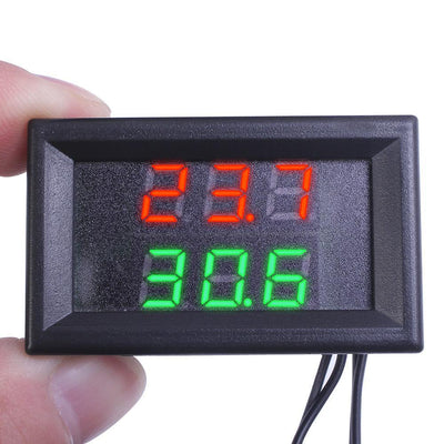 Red+Green Dual Display Digital Thermometer Temperature Led Meter +Ntc Sensor Thermostat