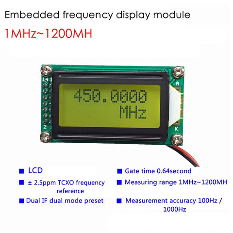 DC 9-12V 1MHz-1.2GHz RF Frequency Counters Testers Digital PLJ-0802-E LCD0802 LCD